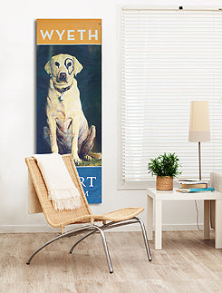 large wall art featuring Wyeth dog