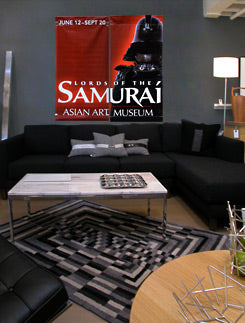 large wall art featuring Samurai armor