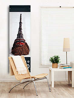 large wall art featuring African mask