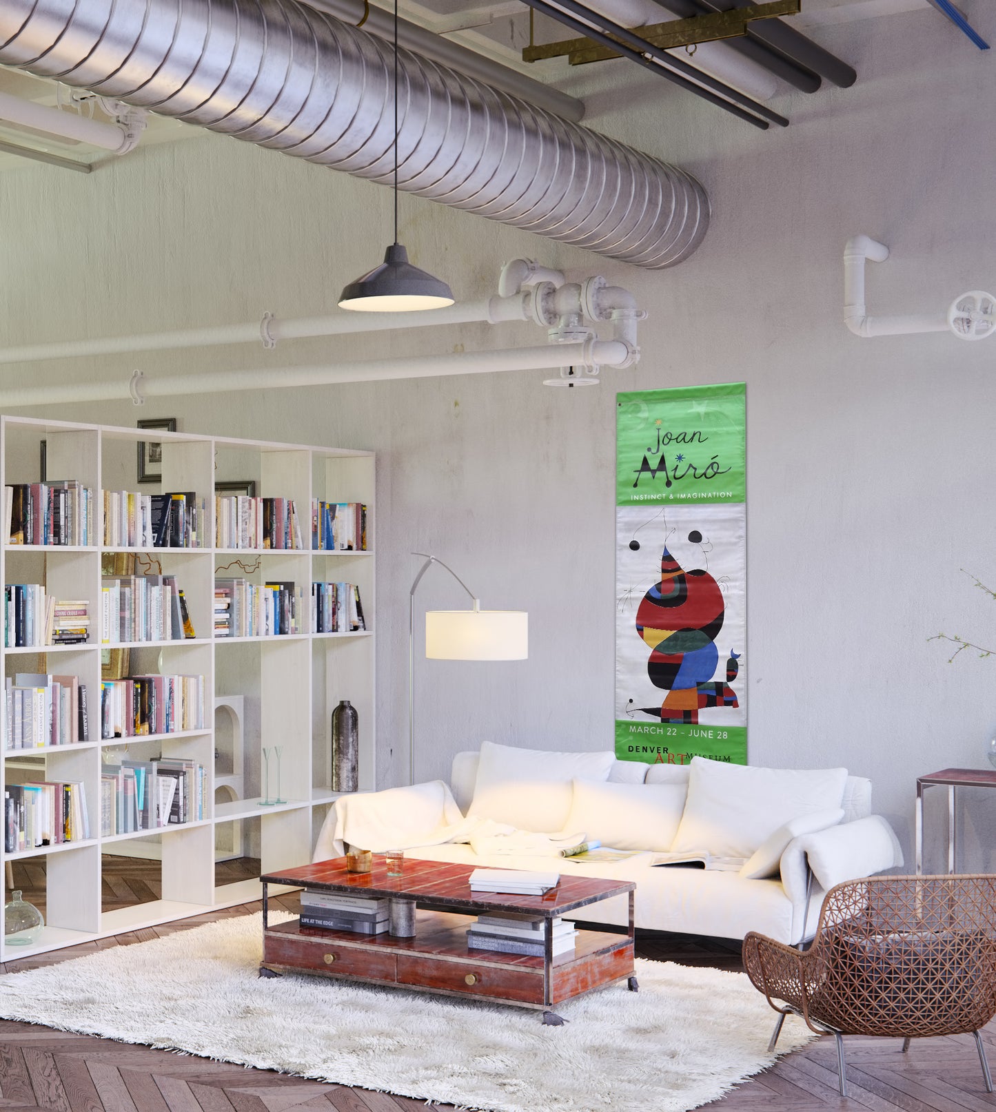 large wall art featuring joan miro