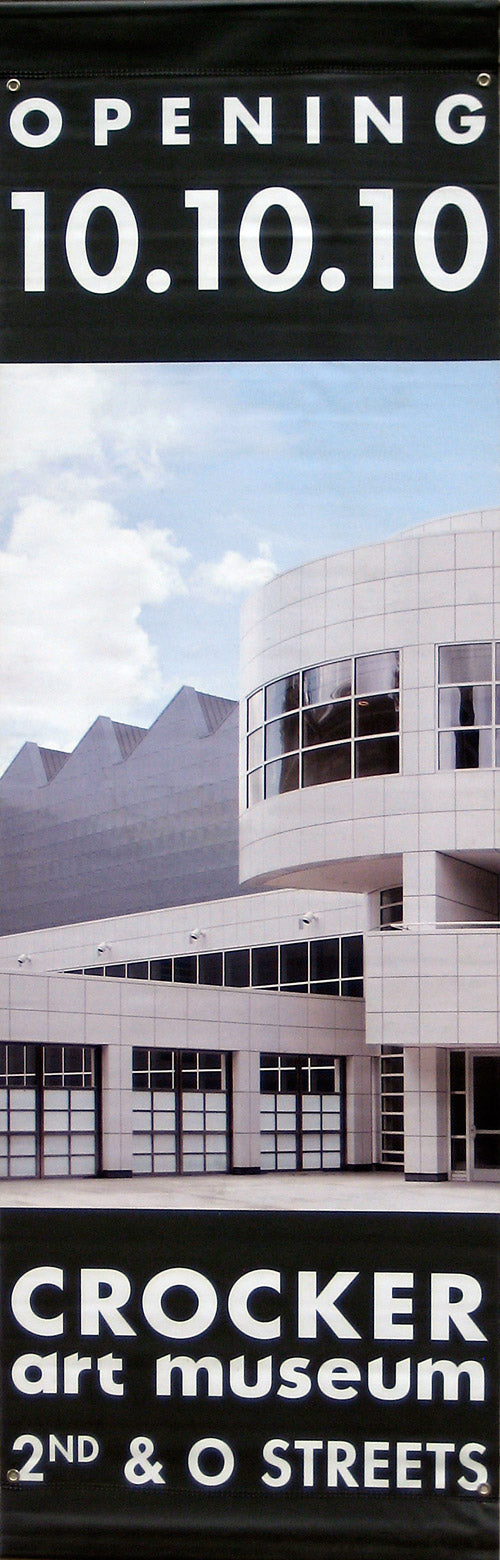 large wall art featuring the Crocker art museum building