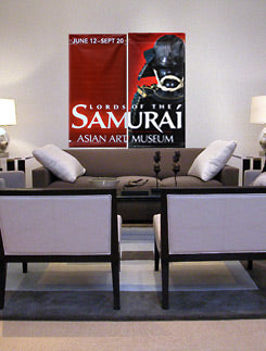 large wall art featuring Samurai armor