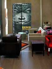 large wall art featuring Benin oba head from Nigeria